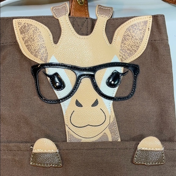 Sleepyville Critters giraffe brown canvas … - Picture 2 of 7